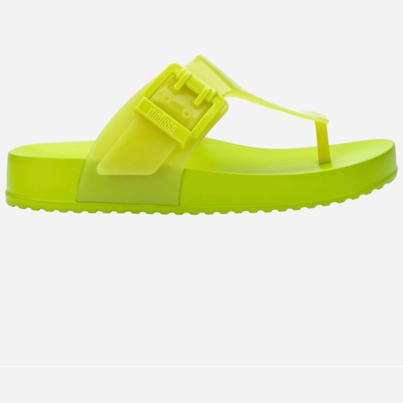 Melissa Green Sandals with Glossy Finish and Molded Footbed US 10 - Picture 2 of 7